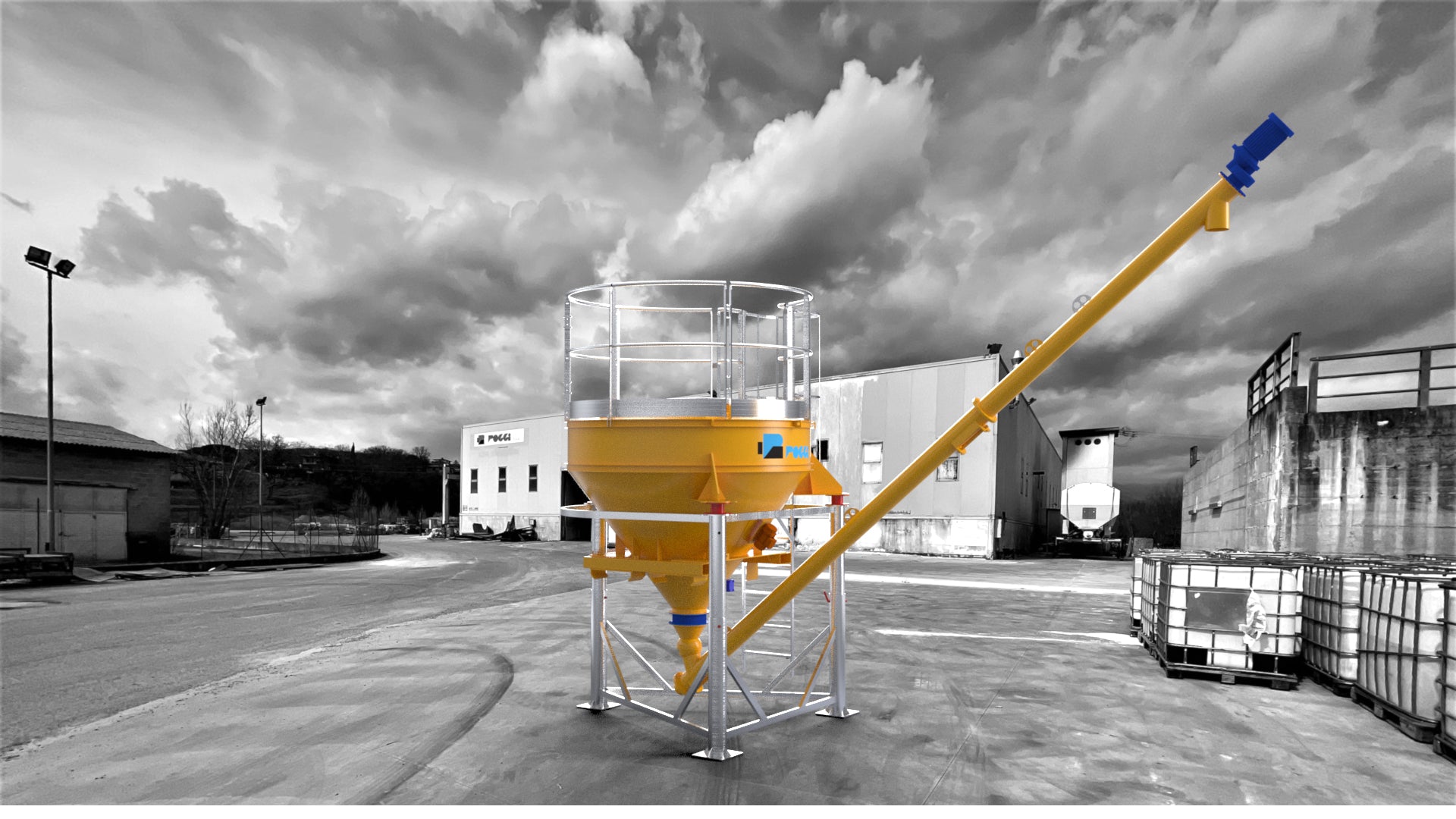 Big Bag Silos are equipped with telescopic legs that allow easy transport